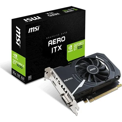 MSI NVIDIA GeForce GT 1030 AERO ITX 2GB GDDR5 Screen Card GT 1030 AERO ITX 2G OC ( GEFORCE GT 1030 AERO ITX 2G OC)