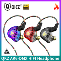 Original QKZ AK6-DMX Colorful Series Earphone 3.5mm Hifi Bass Music Gaming Sports Noise Cancelling Headphones With Mic Headsets