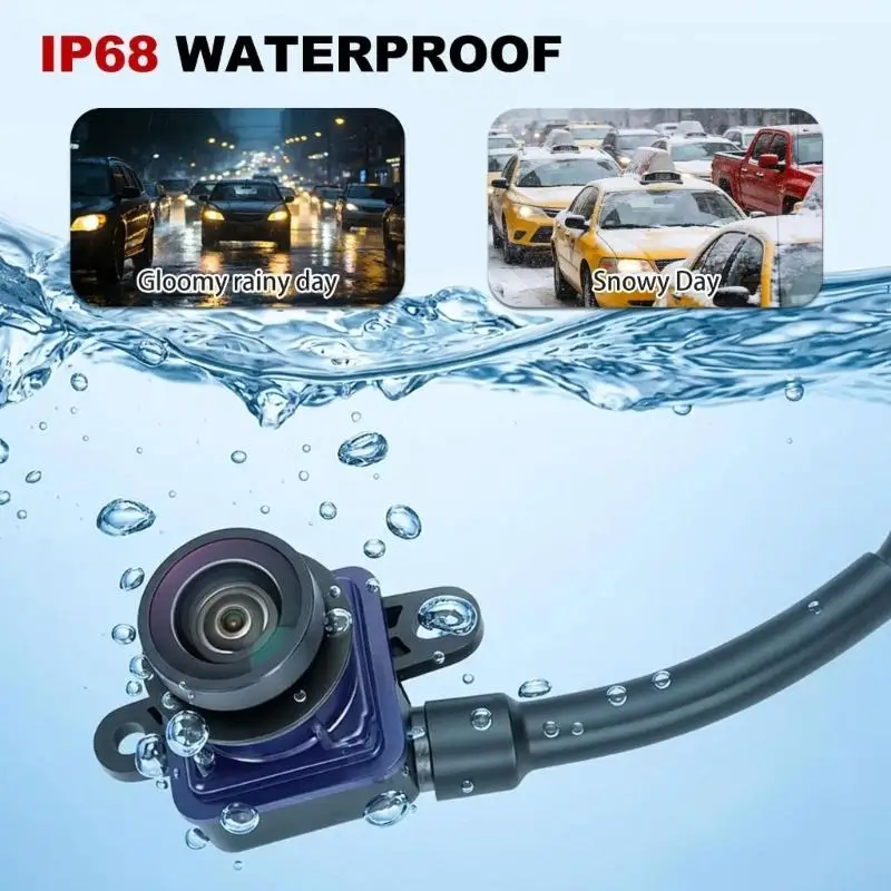 31BC 56054158AB Rear Parking Assist Camera with Lens Cover and ABS Housing, Rear Mount Backup Camera with Adapter Harness, Wide