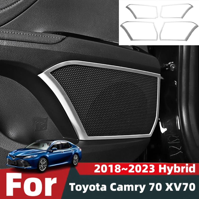 

Для Toyota Camry 70 XV70 2018~2023: Комплект накладок на динамики дверных аудиосистем для гибридных автомобилей, простая установка, аксессуары