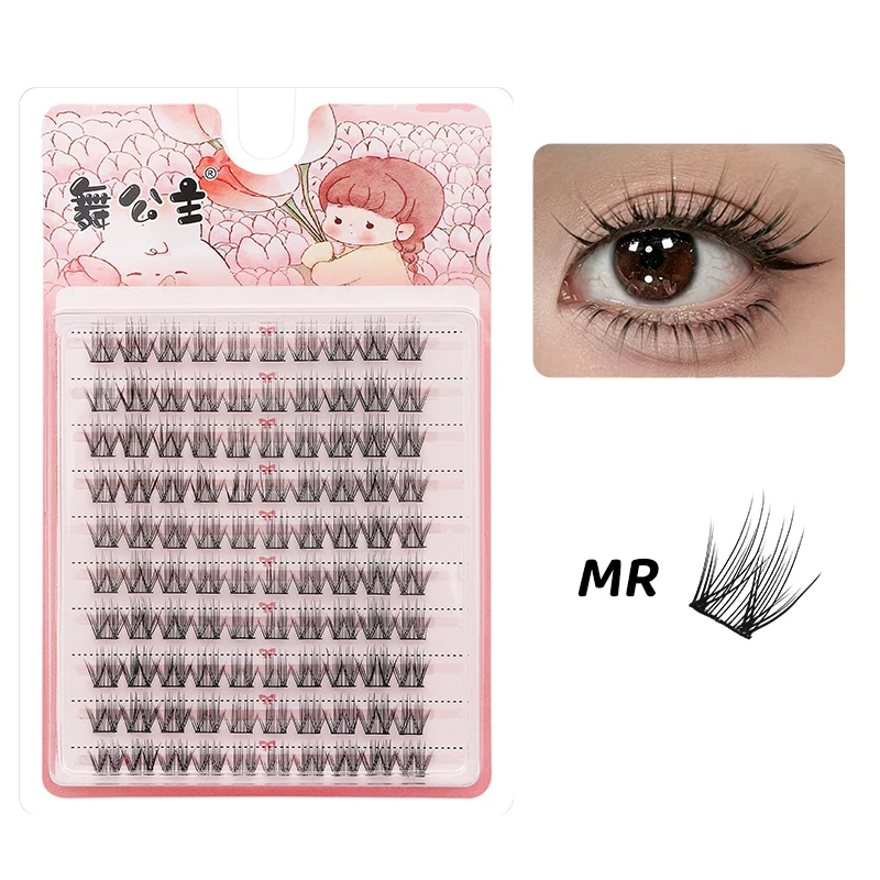 DINGSEN 10 Reihen Natürliche DIY Wimpernbüschel Einzelne Wimpern Anime Falsche Wimpernbüschel Handgefertigte Wimpernverlängerungs-Sets – Detail 18
