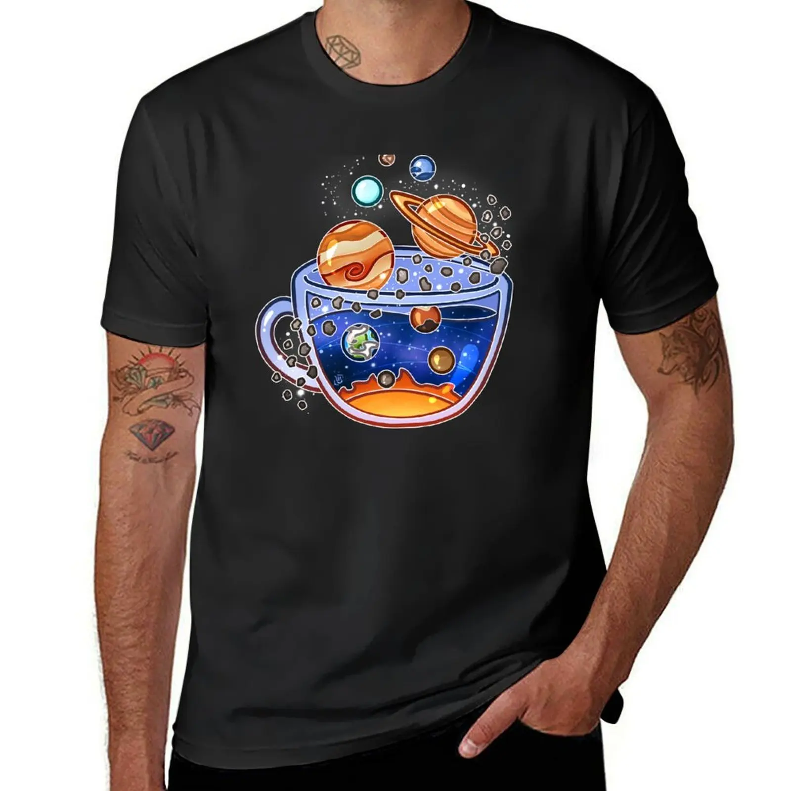 

Solar System Tea T-Shirt plain vintage blanks oversized mens t shirt graphic