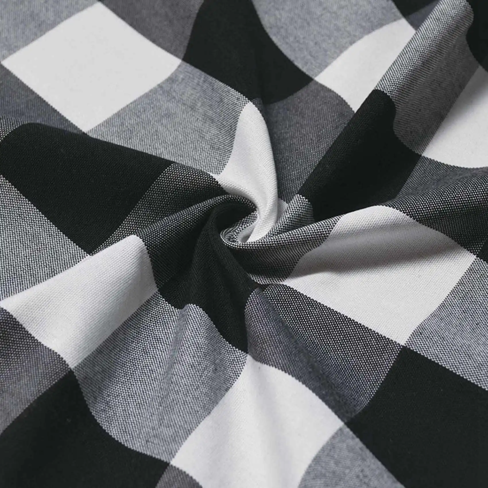 ABKW-2X الستاليات المنقوشة الجاموس للمطبخ مزرعة تحقق الستاليات المنقوشة لديكور معالجة النوافذ (أسود وأبيض) #5