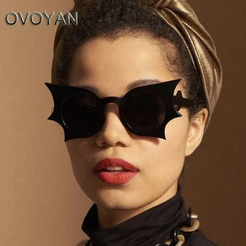 

OVOYAN Butterfly Funny Sunglasses Women Oversized Vintage Bat Glasses Women Luxury Brand Eyewear Women Lentes De Sol Mujer 2023