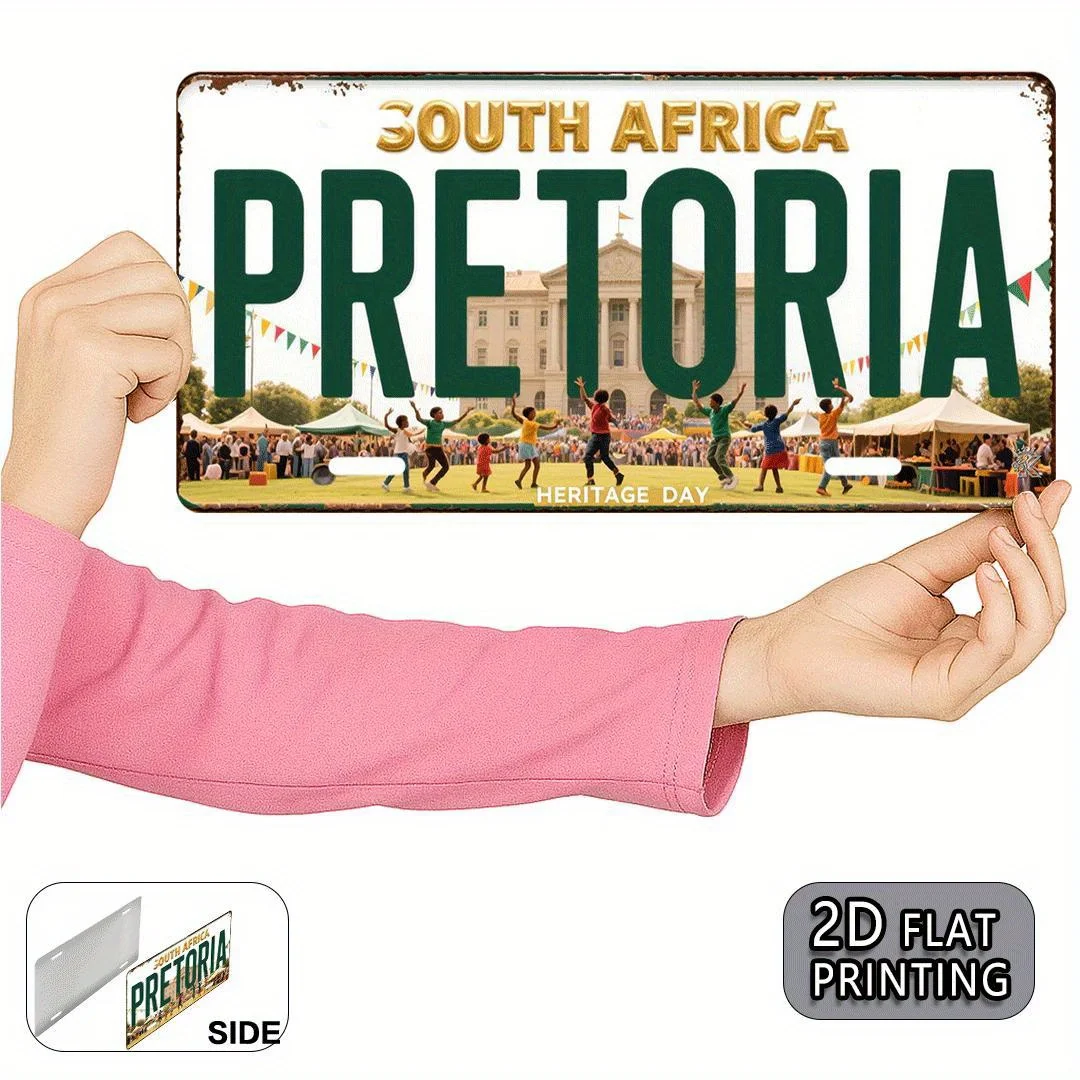 Aluminum Painting Pretoria South Africa Heritage Day Vintage License Plate Style Metal Tin Sign Wall Decor For Home Bar Man Cave