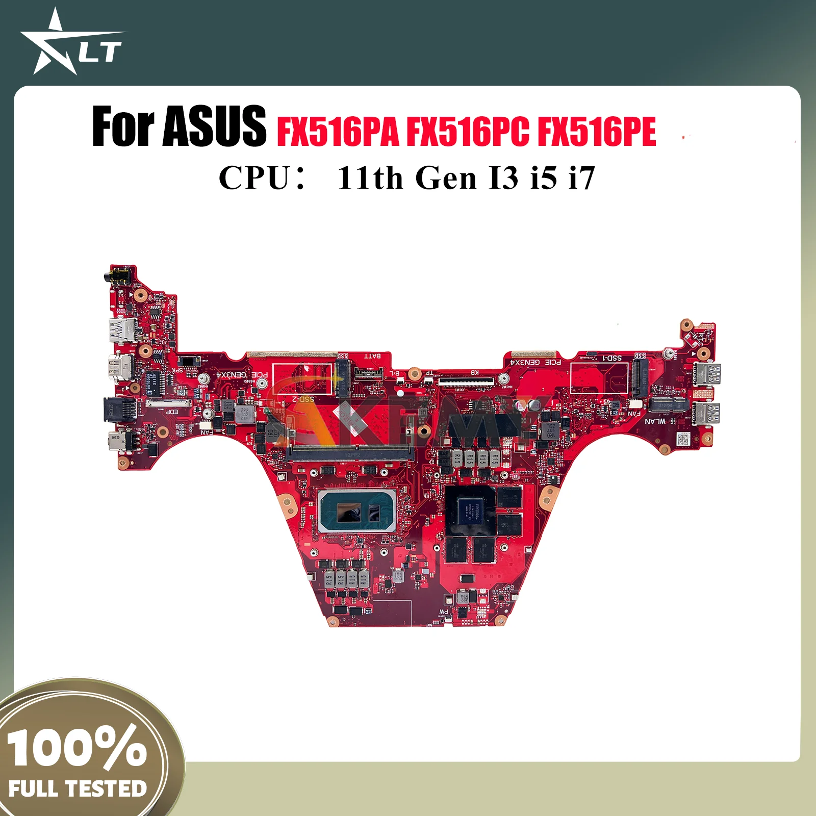 

FX516PC Материнская плата для ноутбука ASUS TUF Gaming FX516P FX516PC FX516PA FX516PE Материнская плата с 11-го поколения I3 i5 i7 100% tests OK stk