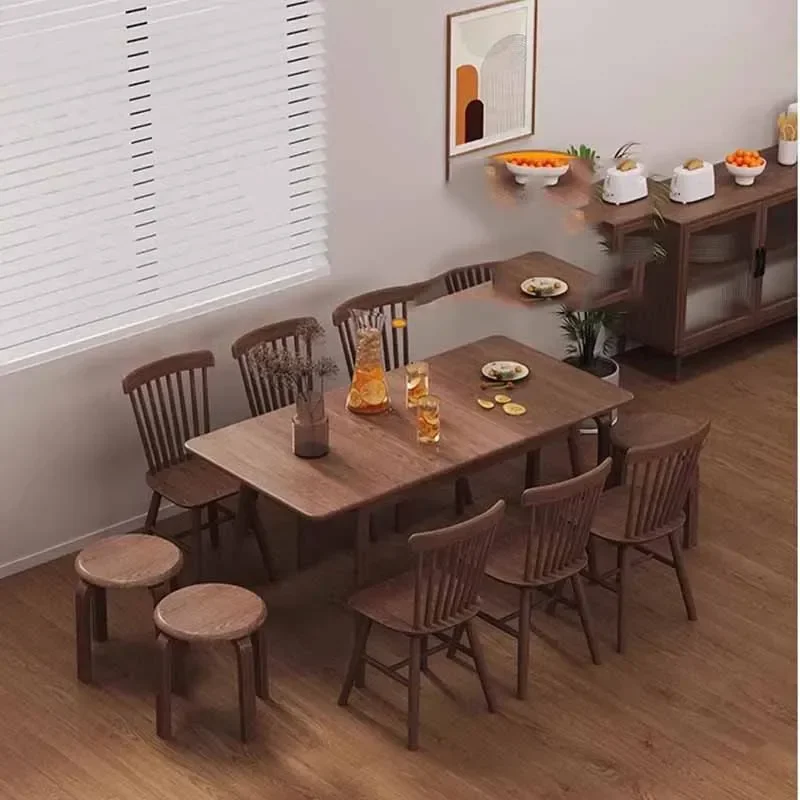 

Postmodern Unique Dining Table Light Luxury High Space Saving Wood Tables Chairs Living Room Organizer Muebles Trendy Furniture