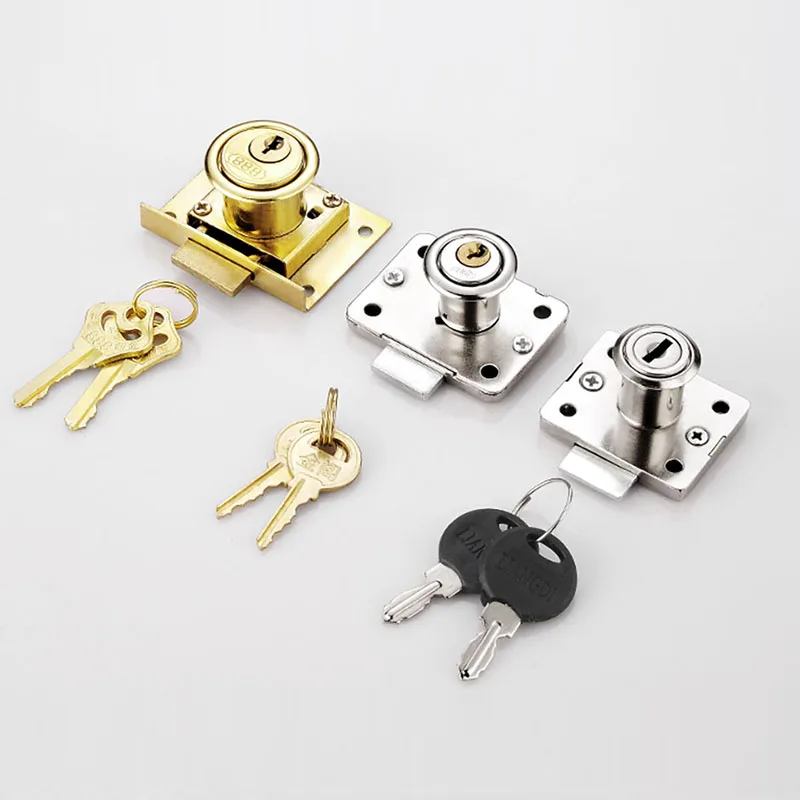 Thickened Cabinet Lock Extended Double Door Counter Diagonal Tongue Lock Old-fashioned Office Drawer Lock  Cold-rolled Steel