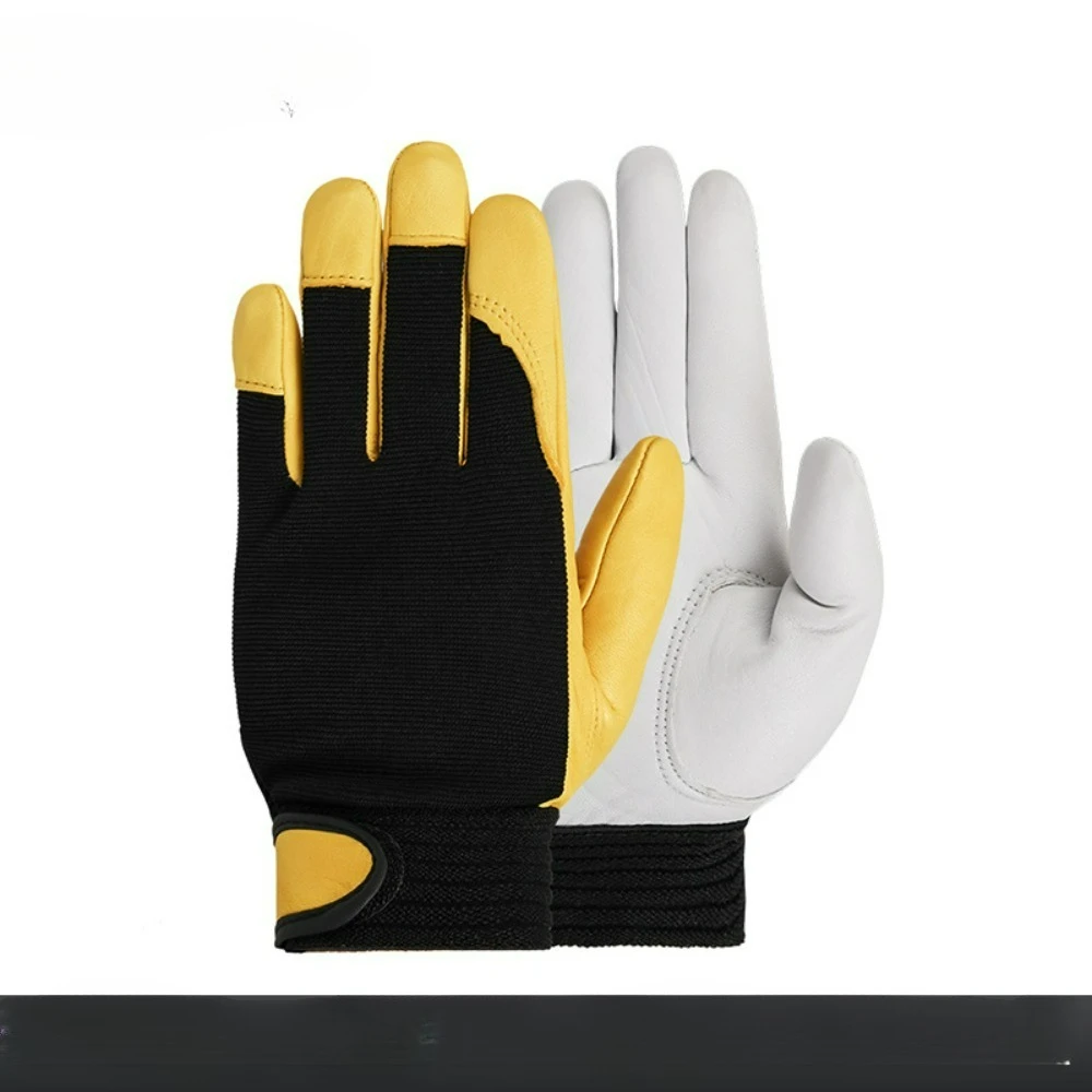 

Sheepskin Work Gloves Thickened Wear-Resistant Protective Gloves for Handling Construction Repair Gardening Labor Protection