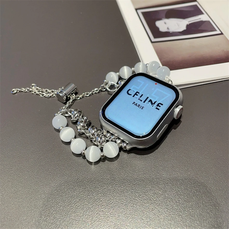 Classy Jewel Pulseras Correa Para Apple Watch 8 Banda Ultra 49mm 45mm 44mm 42mm 38mm 40mm 41mm Aceros Metálicos Iwatch Serie 8 7 6 SE 5 4 3