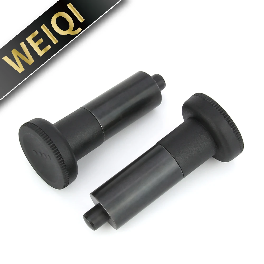 Factory M12/14/18mm Carbon Steel With Black Oxide Index Plungers With Knob Or Without Plastic Knobs Straight Locating Index Pins