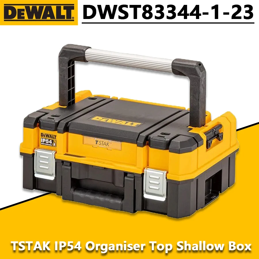 

DEWALT DWST83344-1-23 TSTAK IP54 Organiser Top Shallow Box Power Tool Accessory Storage Power Tool Accessories