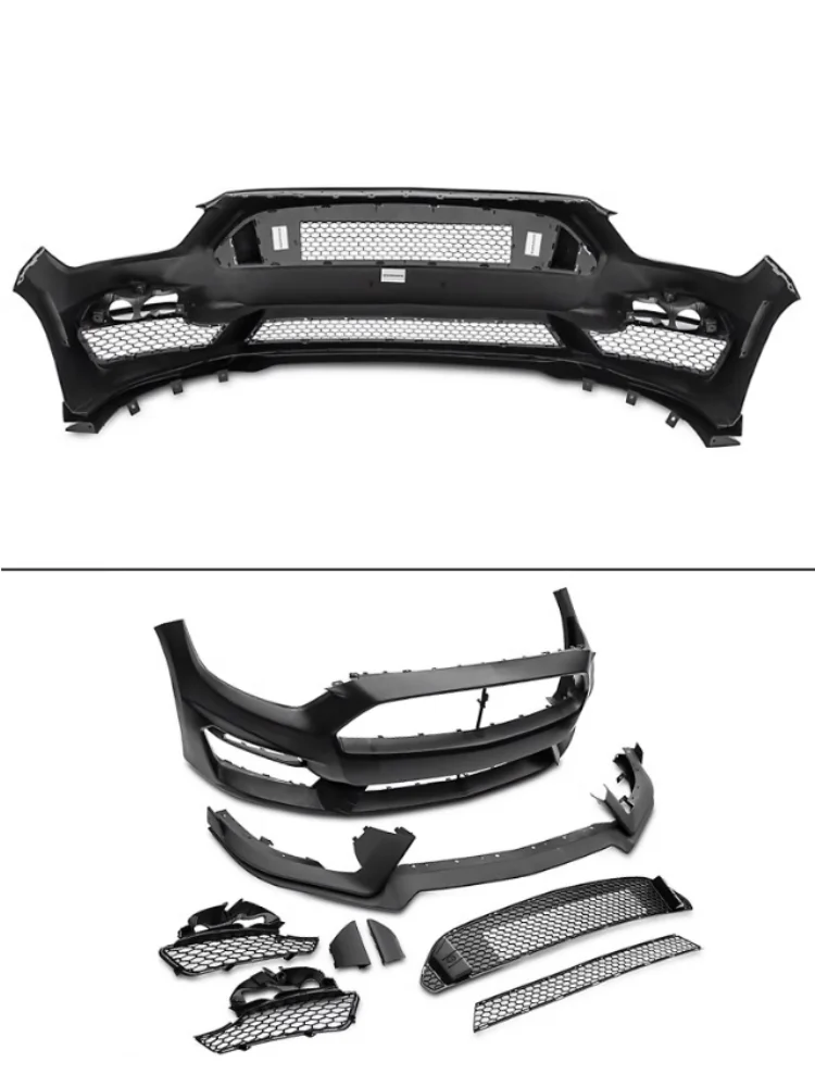 Front bumper assembly for Ford Mustang GT350R 2015-2017 modified PP material Auto Front surround Grille Body kit Car Accessories