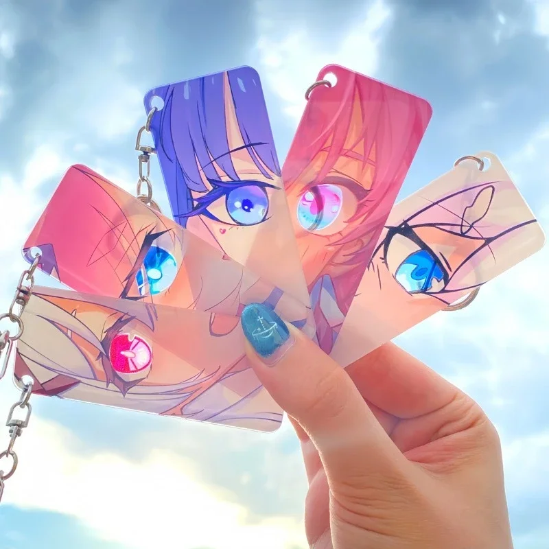 

Новый складной акриловый брелок со светящимися глазами, двусторонние полупрозрачные украшения с героями мультфильмов вокруг рождественского подарка на день рождения.