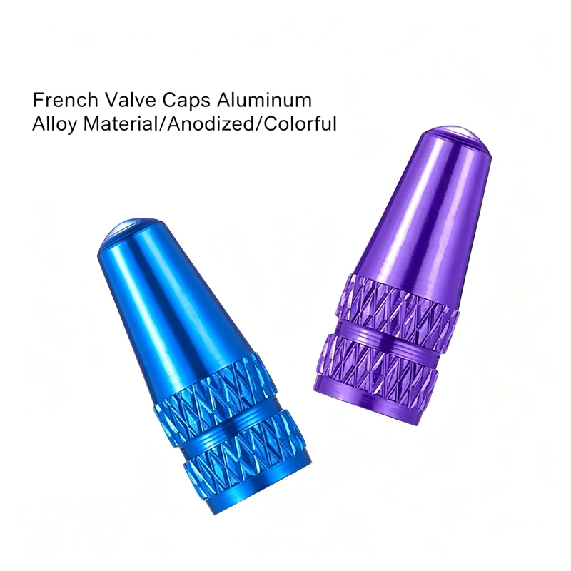 Aluminum Alloy Valve Caps Bike French Tyre Air Valve Dust Cover 7.1x17mm for Road MTB Bicycle Schrader Cycling Accessories ﻿
