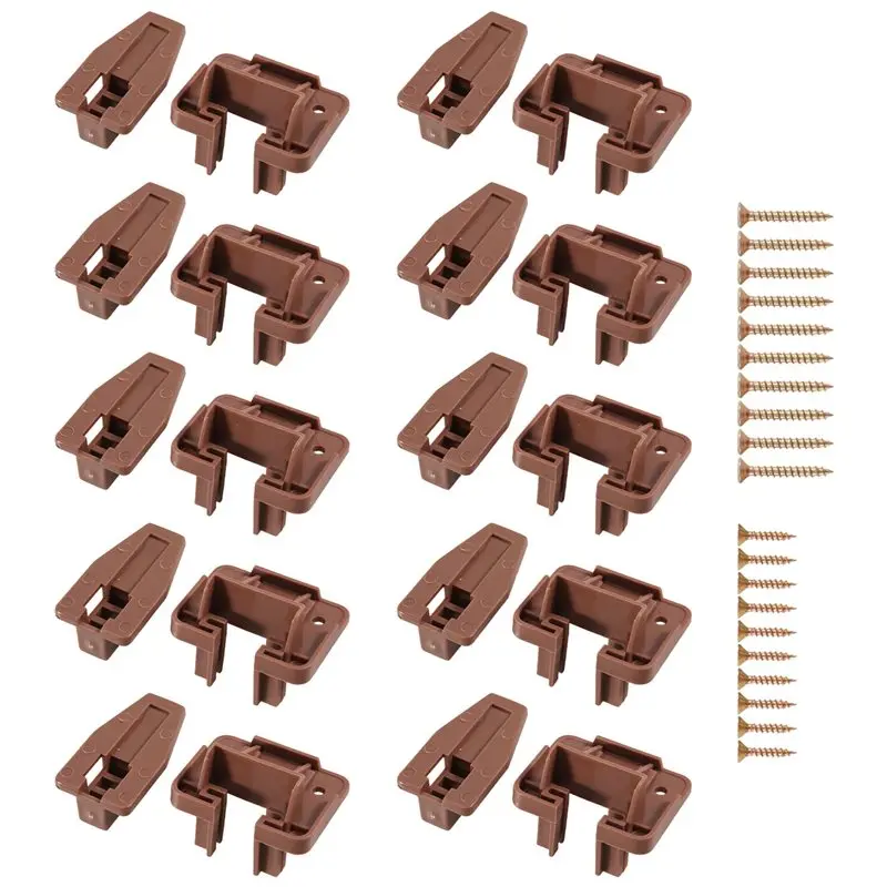 HLZS-10PCS Drawer Slide Track Guide Glide For Center Mount Drawer For Dressers And For Nightstand 1 Drawer Systems