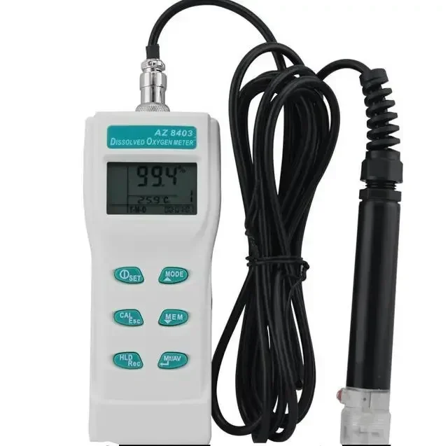 سعر المصنع AZ-8403 مقياس الأكسجين المذاب المياه العذبة تربية الأحياء المائية جهاز اختبار جودة المياه AZ8403 الأكسجين المذاب DO متر فاحص