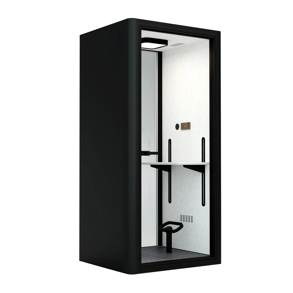 Modern Acoustic Office Telephone Booth Soundproof Meeting Pod Private Work Space Silence Office Cabin Hotel Aluminum Frame