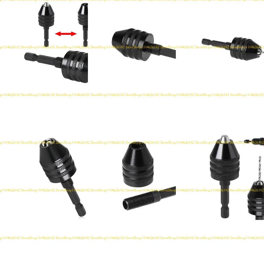 

Q2Q4 1/4" Keyless Drill Bit Chuck Adapter Converter 0.8-8mm Shank