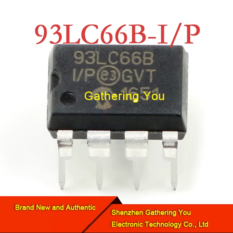 93LC66B-I/P DIP8 Electrically erasable programmable read-only memory 256x16 Brand New Authentic