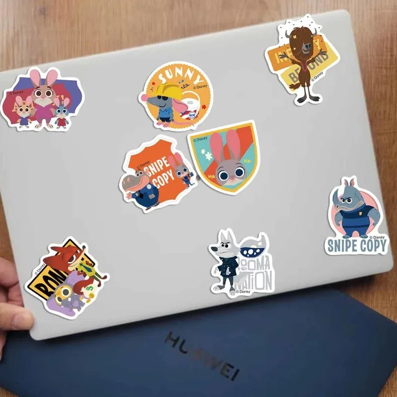 Disney Zootopia Sticker Account Notebook Campus Card Sticker Water Cup Bagage Scooter Waterdichte Stickers Decoratieve Leveranties