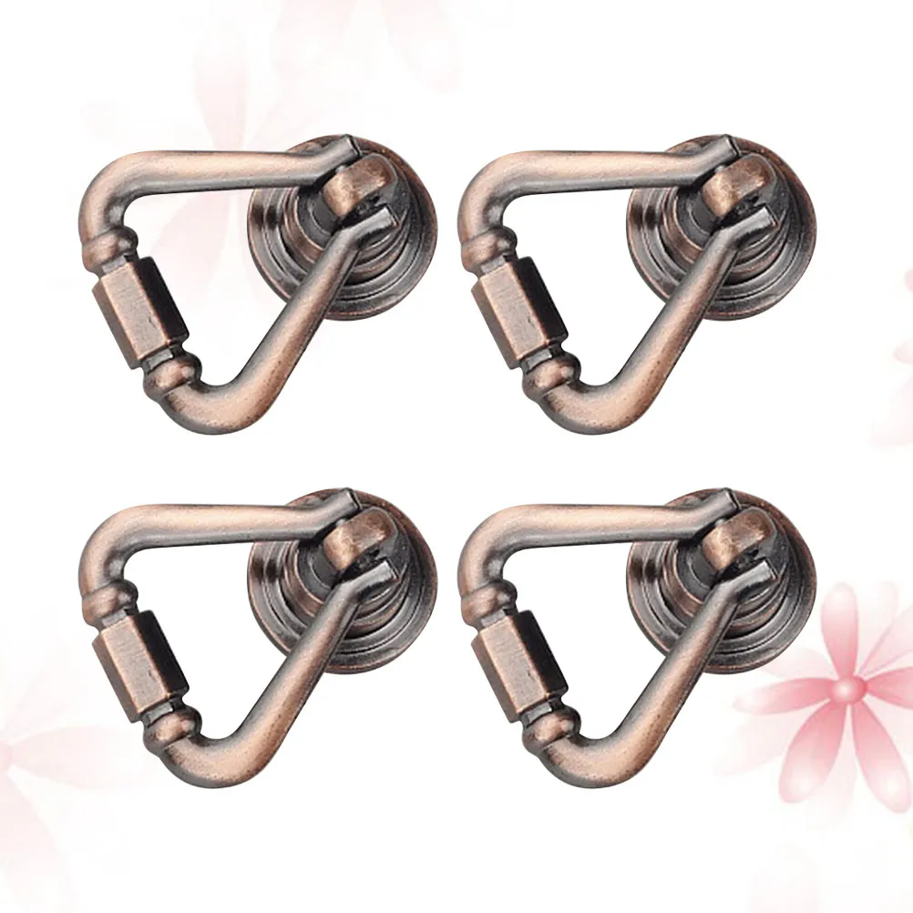 4Pcs Decorative Drawer Pulls Vintage European Design Cabinet Knobs for Home Office Bar Hotel Furniture Upgrade
