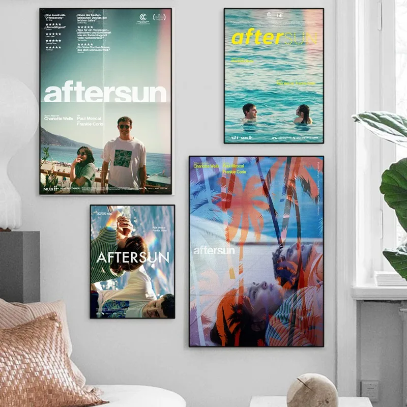 Aftersun Movie Poster Charlotte-Wells Family Film Canvas Painting and Print Wall Art Picture for Modern Living Room Home Decor