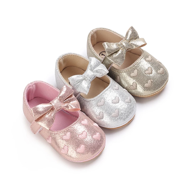 

Spring And Autumn Rubber Soled Baby Girls' Walking Shoes 6-12 Months Old Princess Baby Single Shoes 100 Days Old