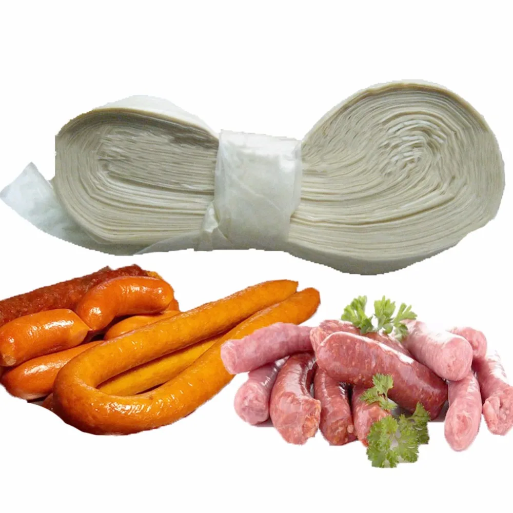 

BBQ 8 Meters Casings for Sausage,Wide:60mm,Salami,Hot Dog Tools Meat Poultry Tools Sausage Packaging Tools Inedible Casings