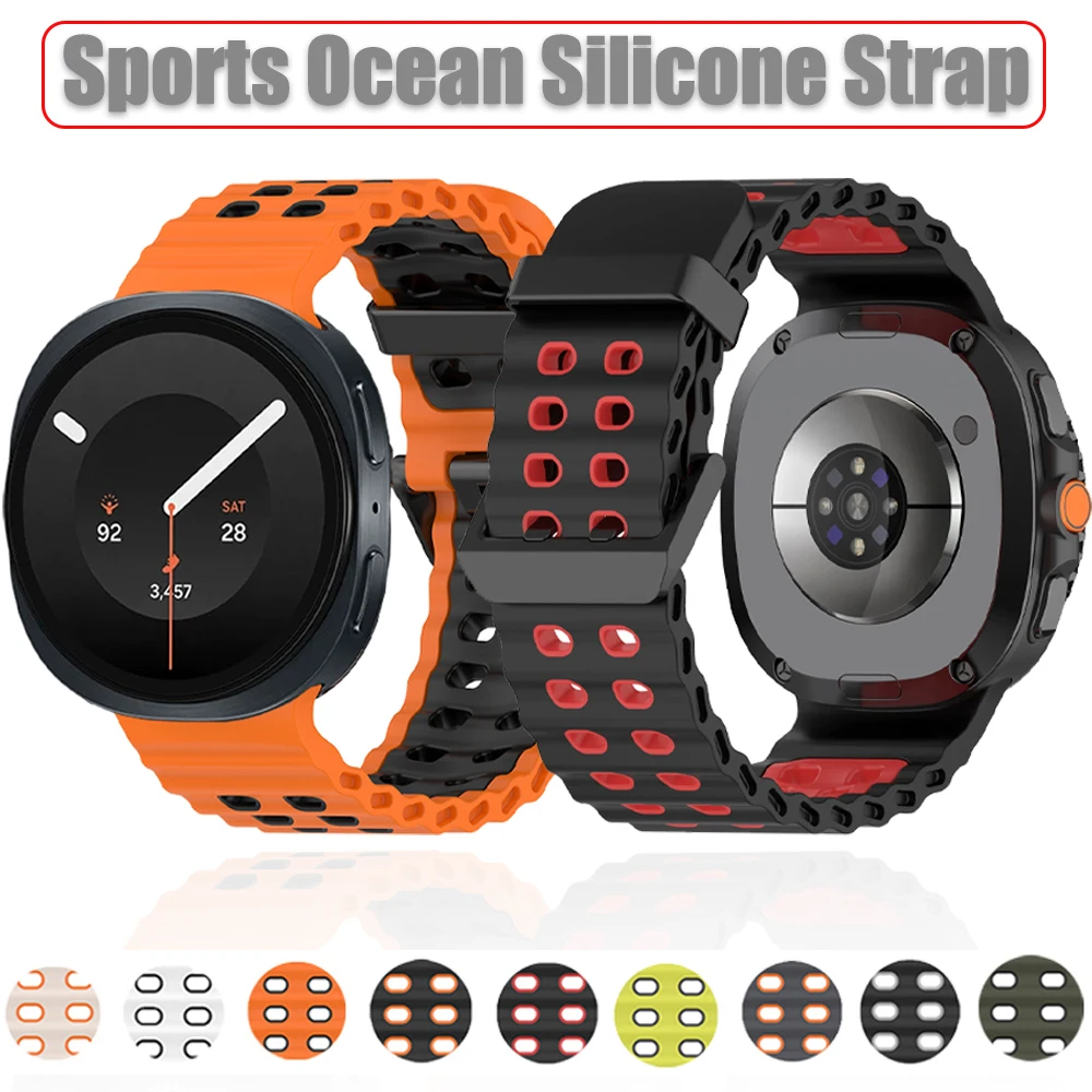 Soft Silicone Strap for Samsung Galaxy Watch 8/9 44mm 40mm Breathable Wristband for Galaxy Watch 8 Classic Replaceable Watchband