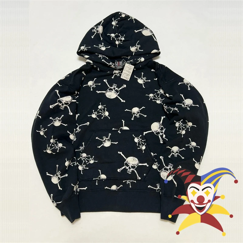 Skull Full Printing Saint Hoodie Hooded Men Women 1:1 High Quality Vintage Pullovers With Tags