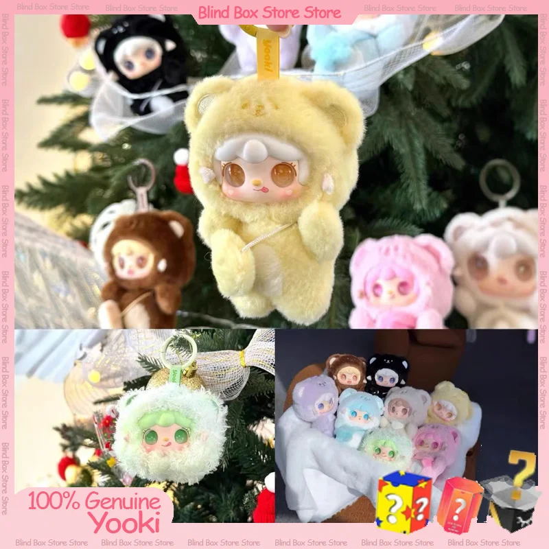 Nieuwe Yooki V4 10 cm Hanger Gen Bite Bear Serie Vinyl Mini Blind Box Leuke Decor Collectie Beeldje Kid Bestie meisje Nieuwjaar Cadeau