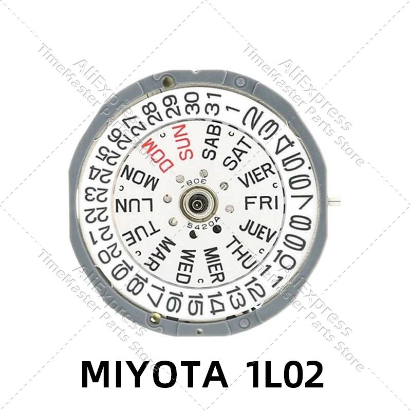 New MIYOTA 1L02 Watch Movement automatic japan Original 1002A quartz movement Gold 3 Hands Watch accessories Date At 3:00