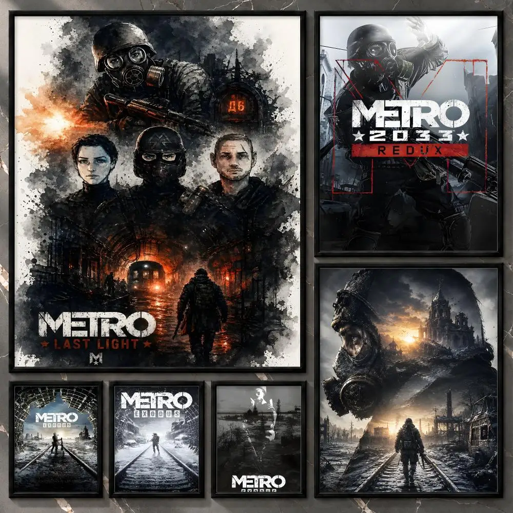 Metro Exodus Post-Apocalyptic Survival FPS Videogame Poster Poster Aesthetic Unframed Wall Prints for Bedroom & Living Room