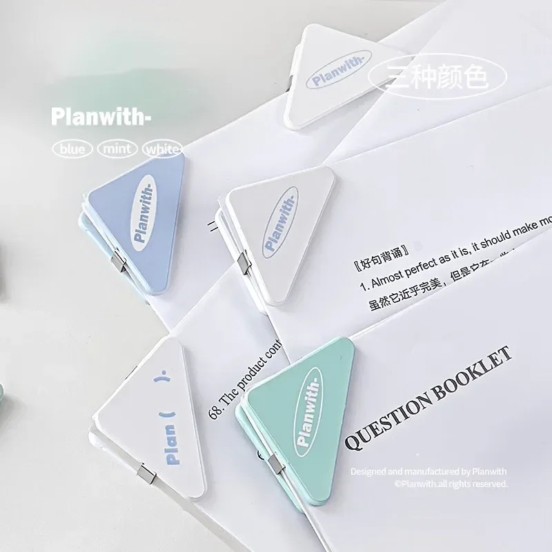 Triangle Clip Ins Simplicity Korean Paper Clips Solid Color File Book Binding Folder Lovely Stationery Student Supplies