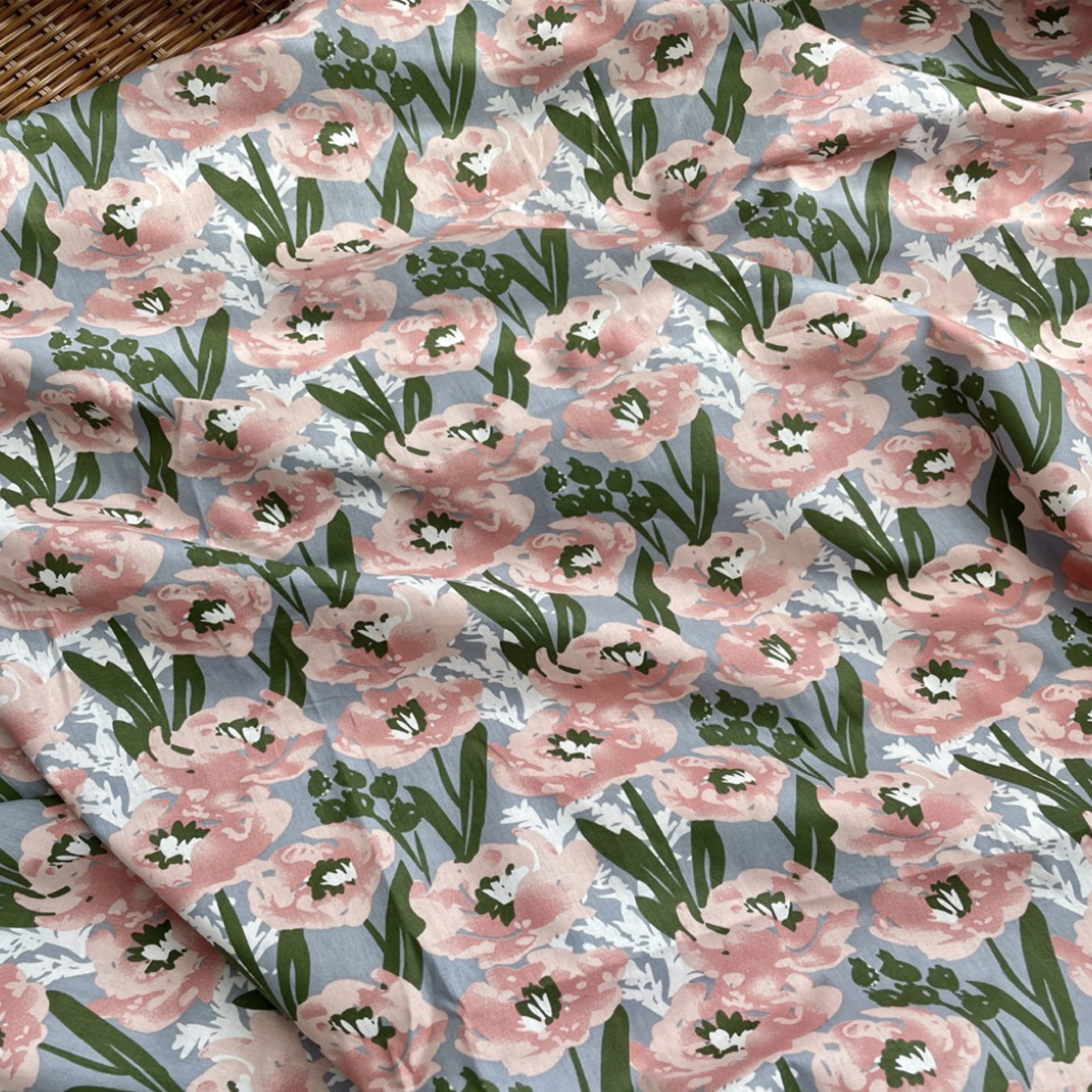 Tela de diseño Original hawaiana Vintage Floral para coser vestidos y faldas, impresión Digital, 100% algodón, 40S, diseñador para niños