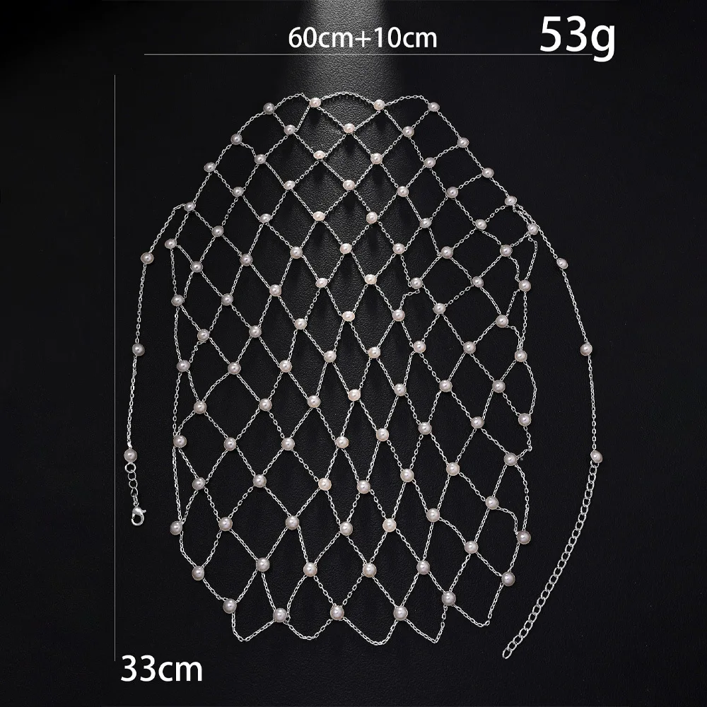 بوهو اللؤلؤ الأبيض قلادة رئيس سلسلة الزفاف إكسسوارات الشعر خوذة أنيقة بلينغ الزفاف الجبين سلسلة المجوهرات الهندية #2