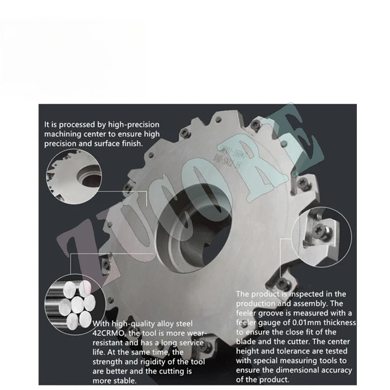 

PT02.12A PT02.12B Indexable CNC Milling Tool PT02 Three Sided Blade Milling Cutter Plate