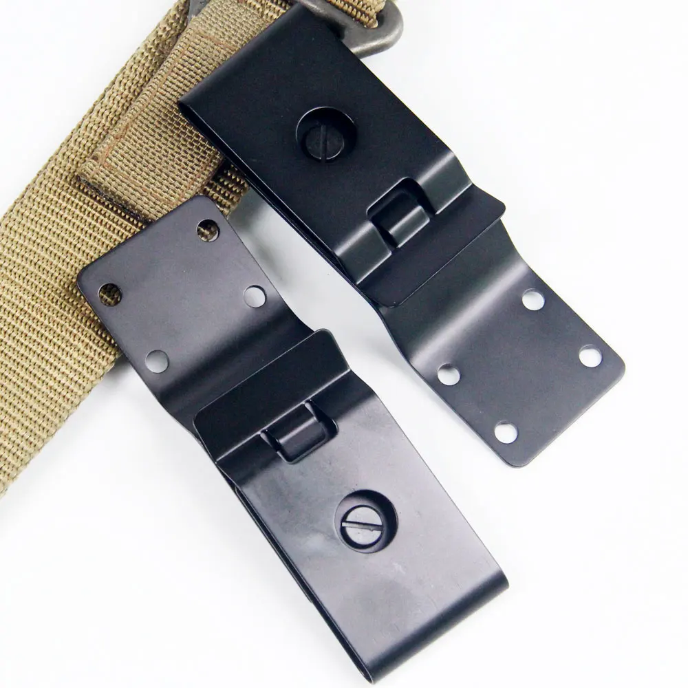6 個ロングスイベルメタルベルトクリップループ DIY Kydex ホルスターポーチシース鞘ネジ付き