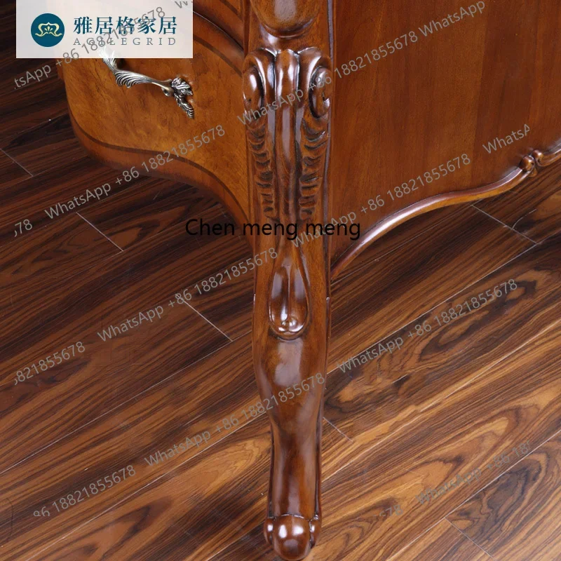 A139 مكتب الكتابة المنزلية الأمريكية الخشب الصلب مكتب أوروبي سطح المكتب مكتب كلاسيكي #3