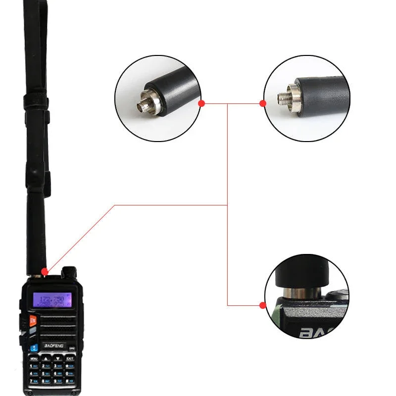 UV-68 Pro Max V2 هوائي UV-S22 Pro CS التكتيكية طوي الجوي SMA-أنثى VHF UHF للراديو UV-9R Pro UV-16 Plus UV17 UV-S9 Pro