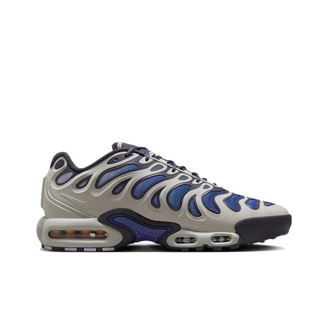 Nike Air Max Plus Drift Men's Casual Running Shoes Comfortable Cushioning Anti slip Sneakers Silver and Purple Colorway