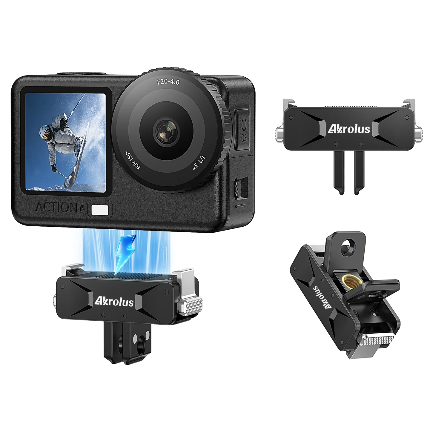 DJI OSMO Nano/OSMO 360/Action 6 5 Pro/4/3 Faltbare Metall-Schnellverschlussbasis Magnetischer Adapter-Halter für Kamerastativ