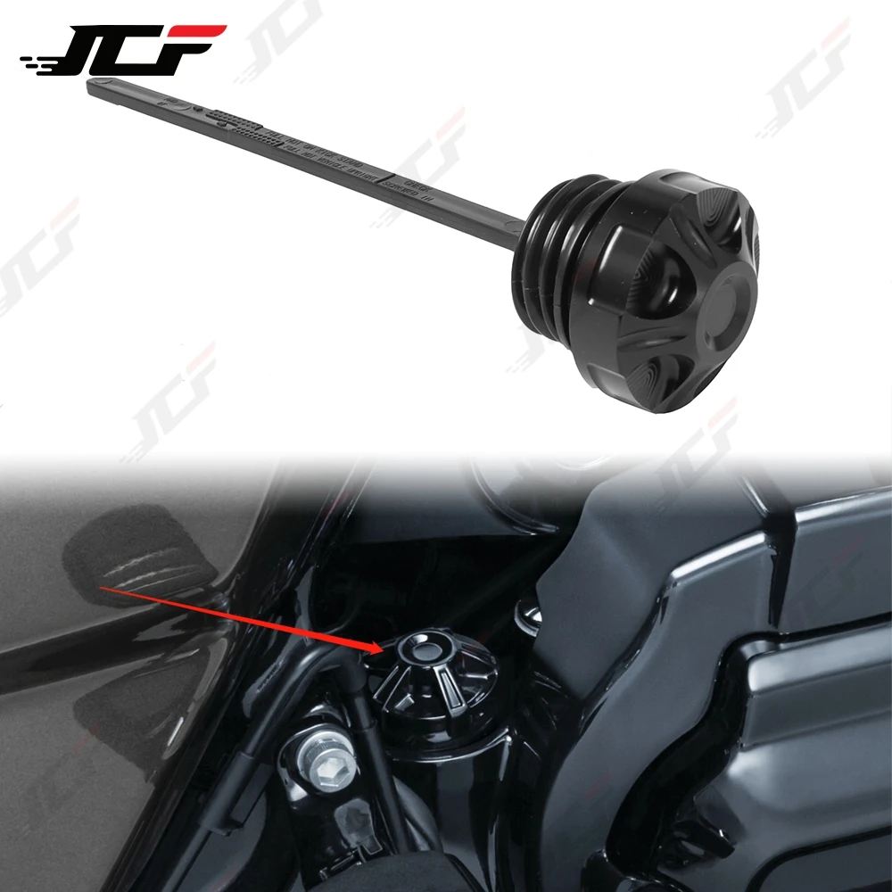 Motorcycle Engine Precision Oil Dipstick Plug For Harley Touring Electra Road Street Glides RoadKing Trikes 2014-21