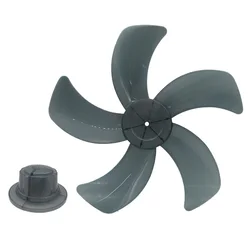 Aspas de ventilador de plástico para el hogar, ventilador de pie de 16 pulgadas, cinco hojas con cubierta de tuerca para Pedestal, accesorios de mesa