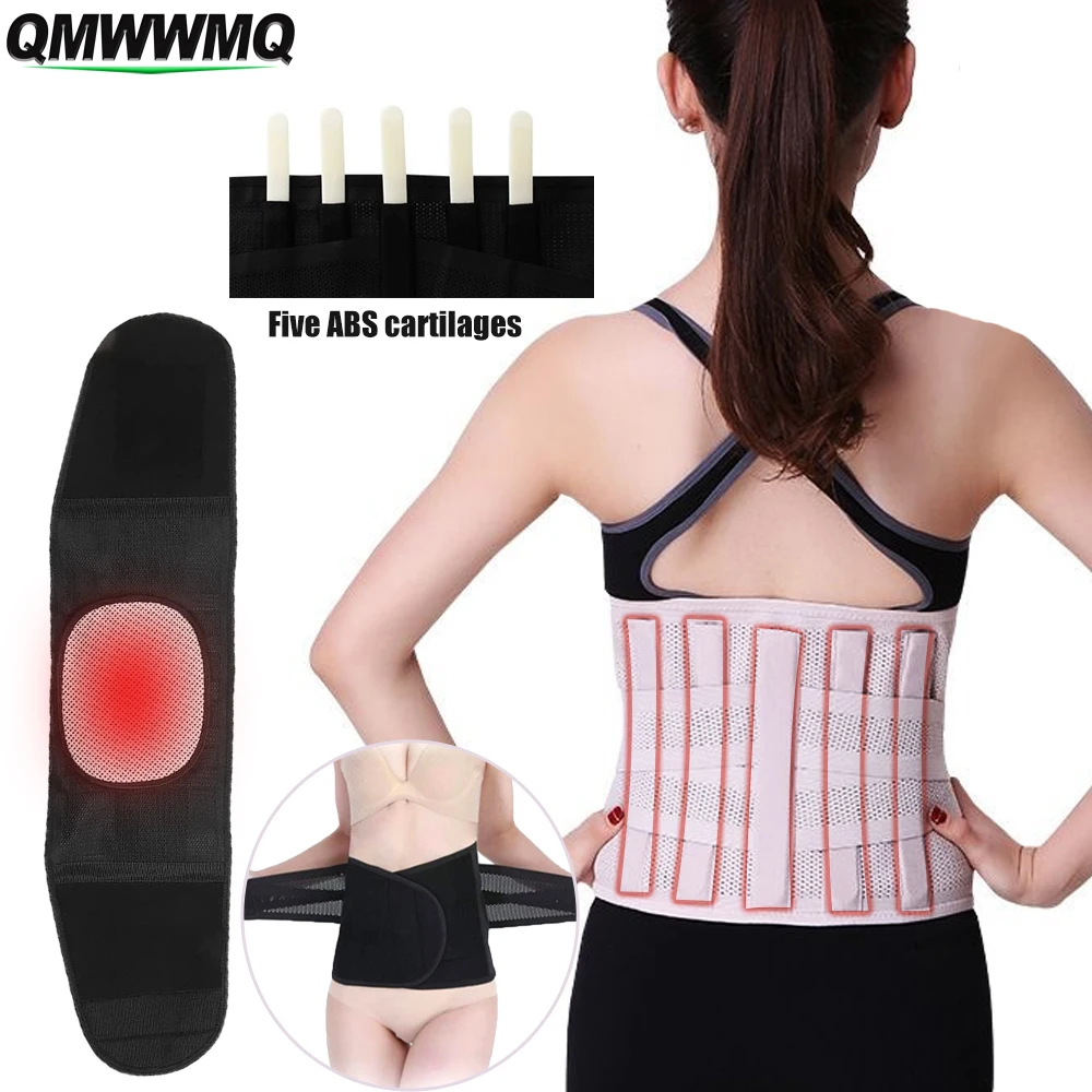 Back Brace Tourmaline,Relief from Back Pain,Herniated Disc,Sciatica,Scoliosis,Adjustable Self Heating Support Straps Back Belt