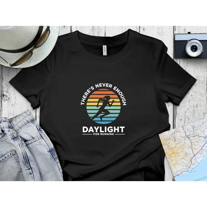 Running Themed T Shirt Daylight Enthusiast Runner GifT Motivational Top Rainbow