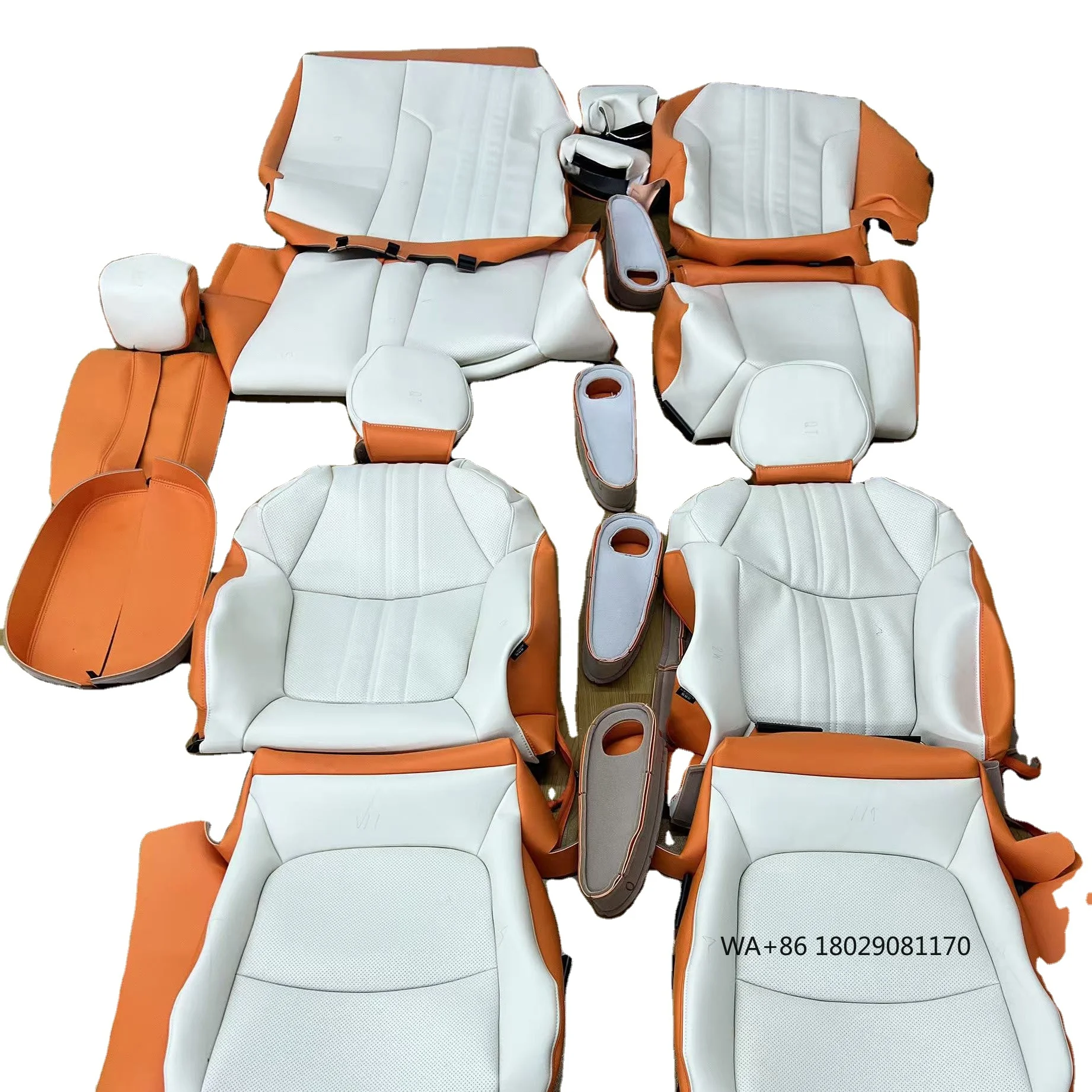 

Custom Red Nappa Leather Full Replacement Car Seat Cover for Sienna