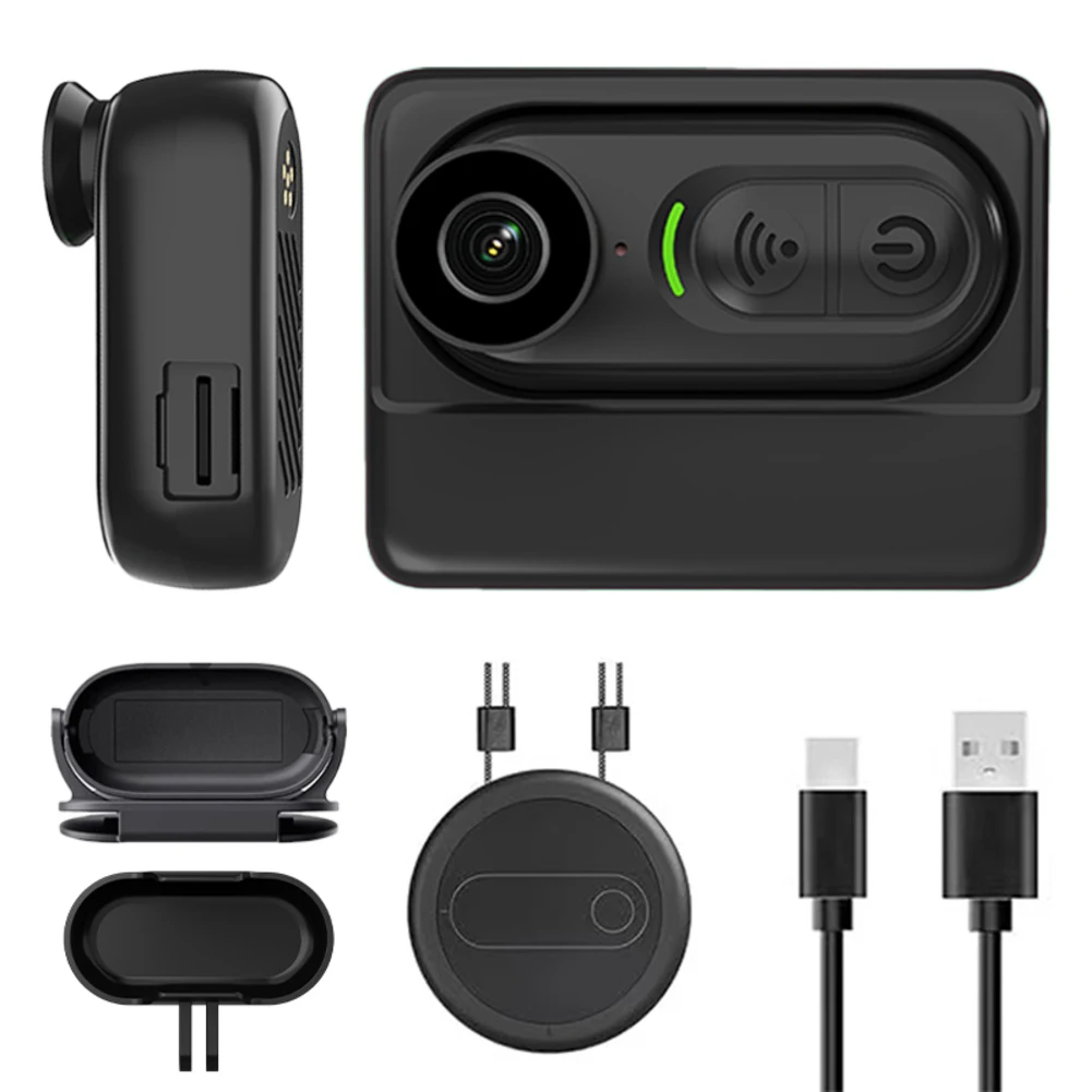 

Compact 4K Action Camera Thumb Action Camera Magnetic Body-Camera Portable Vlog Camera 125-degree Viewing Angle High Definition