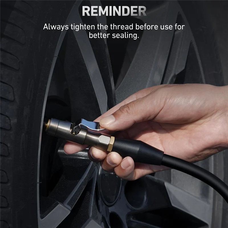Stablize Air Chuck Open Flow Double Jaws Lock On Tire Chuck With Clips For Inflator Gauge Compressor Accessories